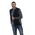 Contrast Panel Full Zip, Fleece Vest